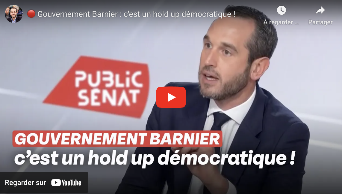 🔴 Gouvernement Barnier : c'est un hold up démocratique !
